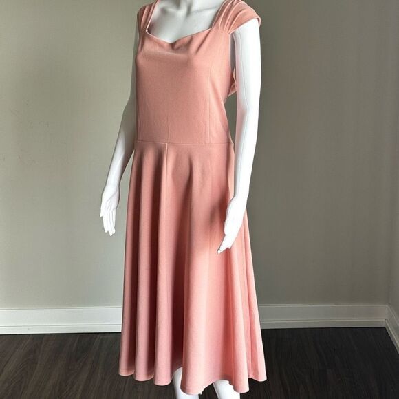 Dress Tells Vintage Inspired Plus Size Blush Cap Sleeve Dress 3XL - Picture 2 of 8